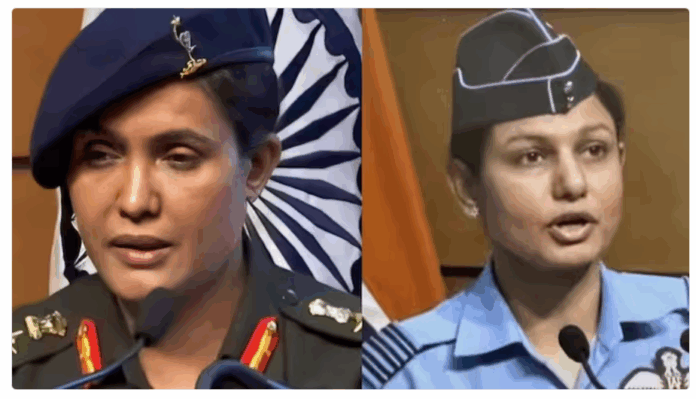 कर्नल सोफिया कुरैशी और विंग कमांडर व्योमिका सिंह द्वारा ऑपरेशन सिंदूर की ब्रीफिंग